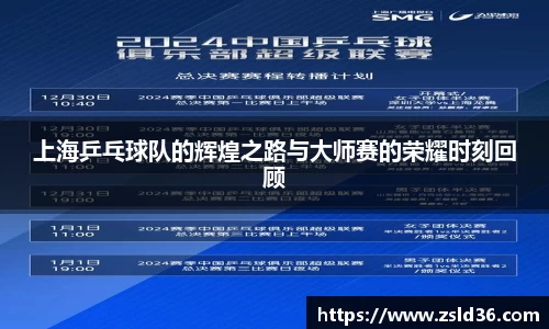 上海乒乓球队的辉煌之路与大师赛的荣耀时刻回顾
