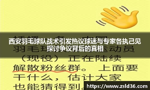 西安羽毛球队战术引发热议球迷与专家各执己见探讨争议背后的真相